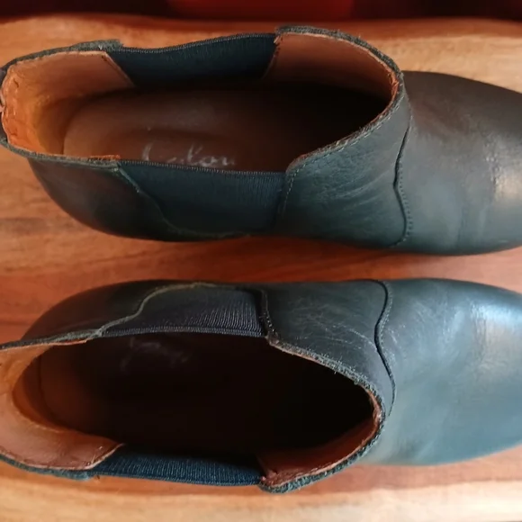 Calou Stockholm Doris Women's Green Leather Ankle Boots - Picture 6 of 7